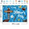 7x5ft Happy Father’s Day Christian Backdrop – “Blessed with the World’s Greatest Dad” Bible Cross Blue Photography Background Banner for Father’s Day Party, Photo Booth & Indoor Outdoor Decor